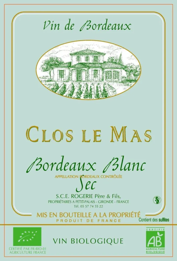 Clos le Mas vin blanc